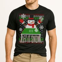 Ugly Christmas Sweater Let It Snow Frosty Snowman On Drugs Performance Shirt