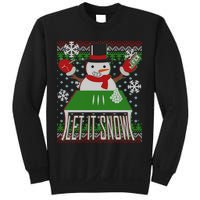 Ugly Christmas Sweater Let It Snow Frosty Snowman On Drugs Sweatshirt