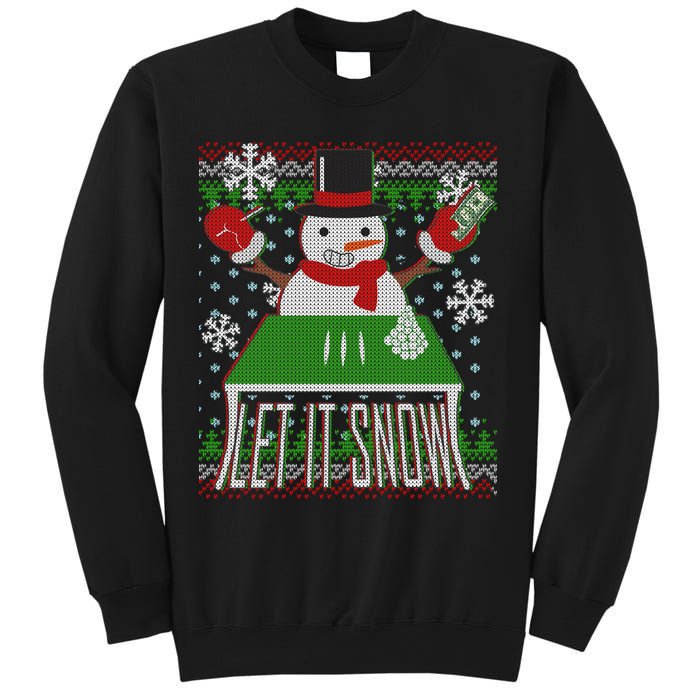 Ugly Christmas Sweater Let It Snow Frosty Snowman On Drugs Sweatshirt