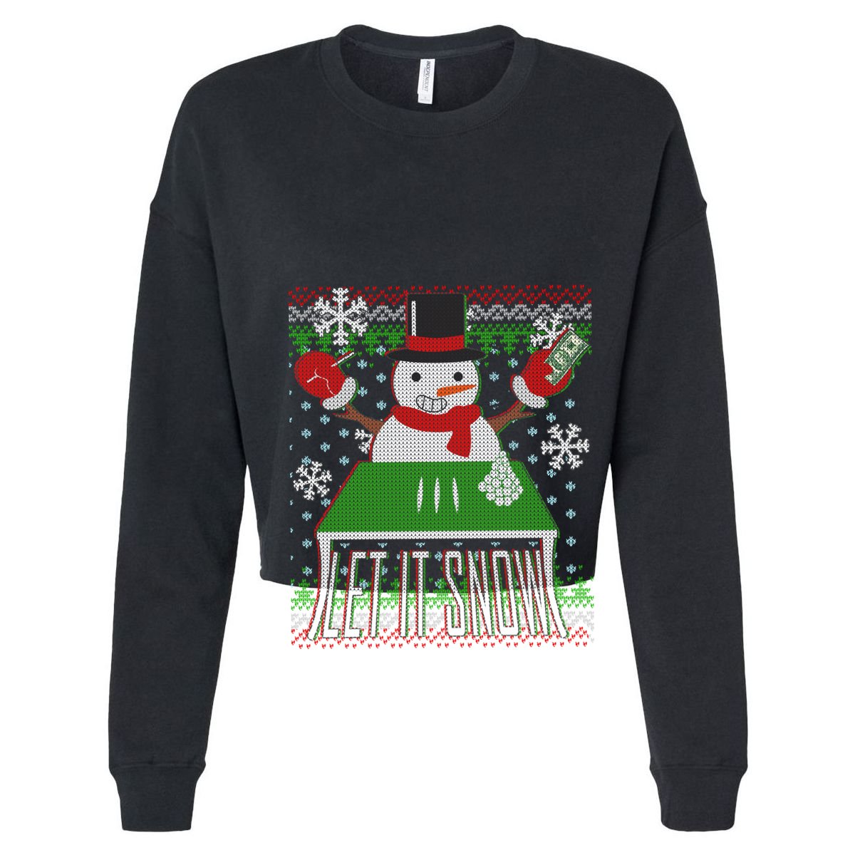 Ugly Christmas Sweater Let It Snow Frosty Snowman On Drugs Sweatshirt