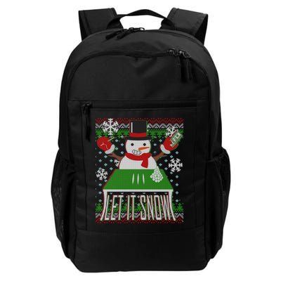 Ugly Christmas Sweater Let It Snow Frosty Snowman On Drugs Backpack