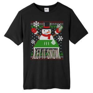 Ugly Christmas Sweater Let It Snow Frosty Snowman On Drugs Tall Fusion ChromaSoft Performance T-Shirt