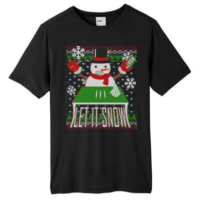 Ugly Christmas Sweater Let It Snow Frosty Snowman On Drugs Tall Fusion ChromaSoft Performance T-Shirt