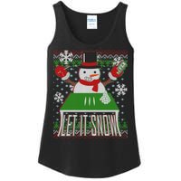 Ugly Christmas Sweater Let It Snow Frosty Snowman On Drugs Ladies Essential Tank