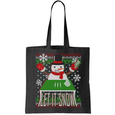 Ugly Christmas Sweater Let It Snow Frosty Snowman On Drugs Bag