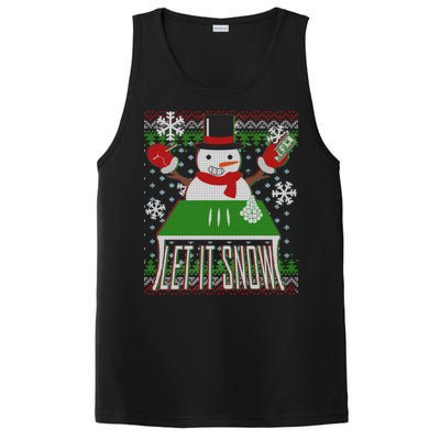 Ugly Christmas Sweater Let It Snow Frosty Snowman On Drugs PosiCharge Competitor Tank