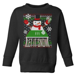 Ugly Christmas Sweater Let It Snow Frosty Snowman On Drugs Toddler Sweatshirt