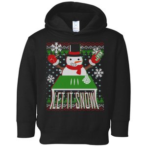 Ugly Christmas Sweater Let It Snow Frosty Snowman On Drugs Toddler Hoodie