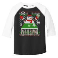 Ugly Christmas Sweater Let It Snow Frosty Snowman On Drugs Toddler Fine Jersey T-Shirt