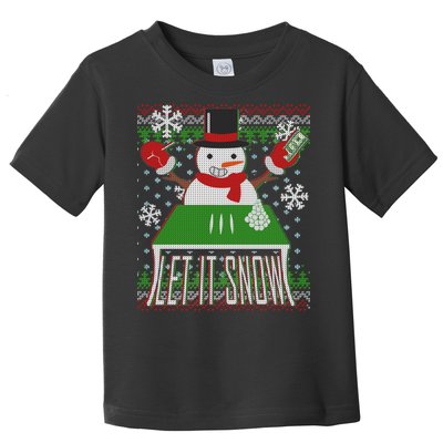 Ugly Christmas Sweater Let It Snow Frosty Snowman On Drugs Toddler T-Shirt