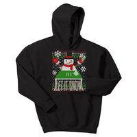 Ugly Christmas Sweater Let It Snow Frosty Snowman On Drugs Kids Hoodie