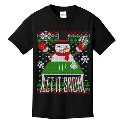 Ugly Christmas Sweater Let It Snow Frosty Snowman On Drugs Kids T-Shirt