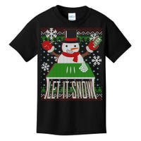 Ugly Christmas Sweater Let It Snow Frosty Snowman On Drugs Kids T-Shirt