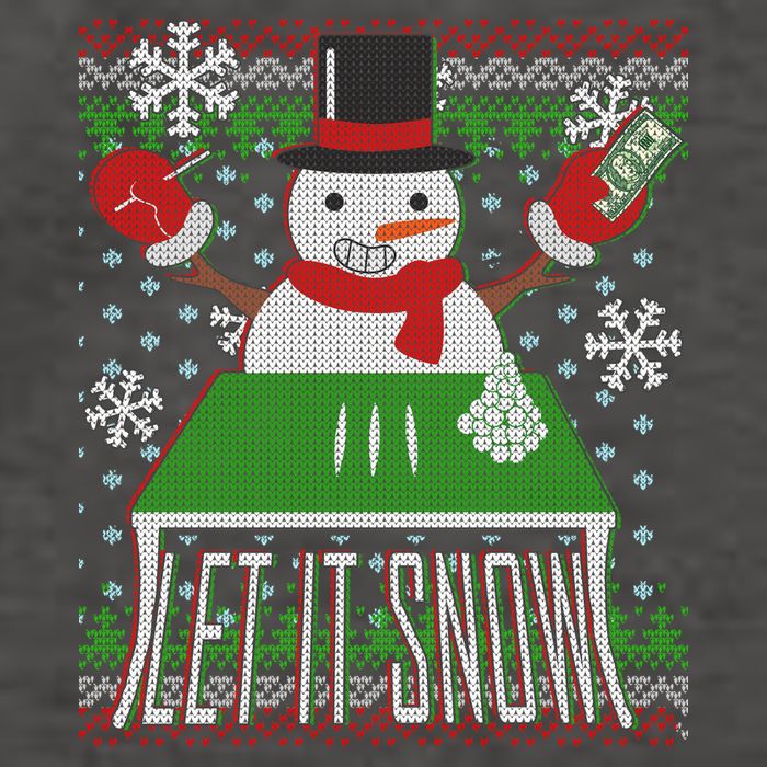 Ugly Christmas Sweater Let It Snow Frosty Snowman On Drugs Vector Backpack