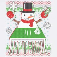 Ugly Christmas Sweater Let It Snow Frosty Snowman On Drugs Garment-Dyed Sweatshirt