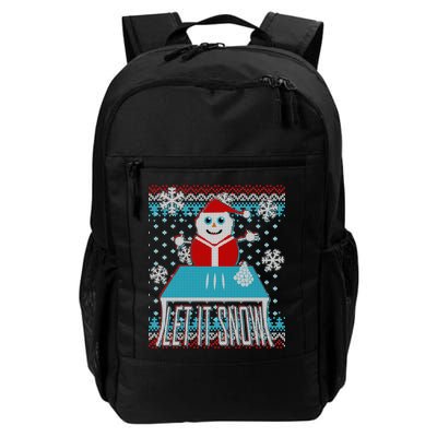 Ugly Christmas Sweater Let It Snow Santa Snowman Backpack