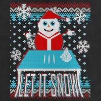 Ugly Christmas Sweater Let It Snow Santa Snowman Adult Drive Performance Visor