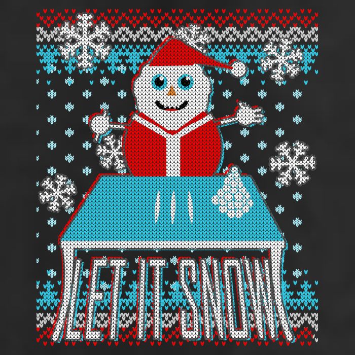 Ugly Christmas Sweater Let It Snow Santa Snowman Adult Drive Performance Visor