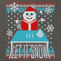 Ugly Christmas Sweater Let It Snow Santa Snowman Cotton Canvas Backpack