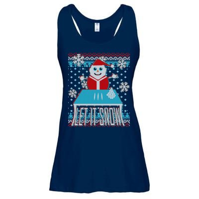 Ugly Christmas Sweater Let It Snow Santa Snowman Ladies Essential Flowy Tank