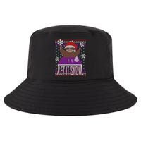 Ugly Christmas Sweater Let It Snow Sloth On Drugs Cool Comfort Performance Bucket Hat