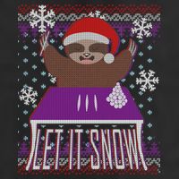 Ugly Christmas Sweater Let It Snow Sloth On Drugs Cool Comfort Performance Bucket Hat