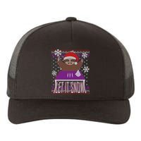 Ugly Christmas Sweater Let It Snow Sloth On Drugs Yupoong Adult 5-Panel Trucker Hat