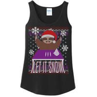 Ugly Christmas Sweater Let It Snow Sloth On Drugs Ladies Essential Tank