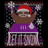 Ugly Christmas Sweater Let It Snow Sloth On Drugs Mesh Reversible Basketball Jersey Tank
