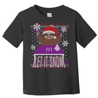 Ugly Christmas Sweater Let It Snow Sloth On Drugs Toddler T-Shirt