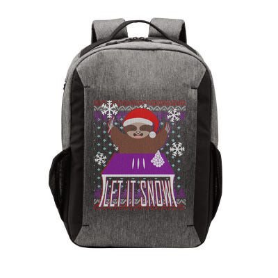 Ugly Christmas Sweater Let It Snow Sloth On Drugs Vector Backpack