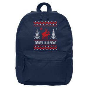 Ugly Christmas Sweater Merry Humpmas Reindeer 16 in Basic Backpack