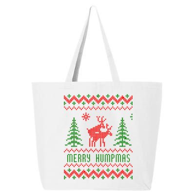 Ugly Christmas Sweater Merry Humpmas Reindeer 25L Jumbo Tote