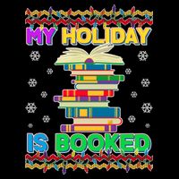 Ugly Christmas Sweater My Holiday Is Booked Cropped Pullover Crew