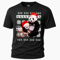 Ugly Christmas Sweater Panda Bears Cooling Performance Crew T-Shirt