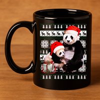 Ugly Christmas Sweater Panda Bears 11oz C Handle Ceramic Mug