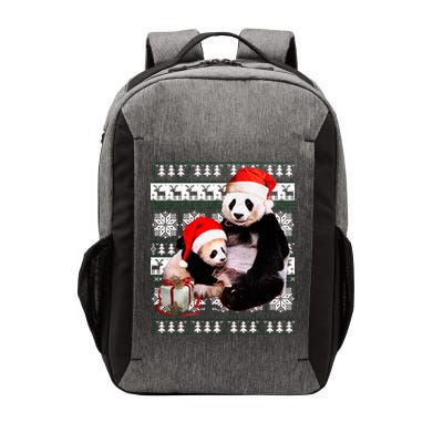 Ugly Christmas Sweater Panda Bears Vector Backpack