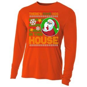 Ugly Christmas Sweater Santa Claus Hos In This House Cooling Performance Long Sleeve Crew