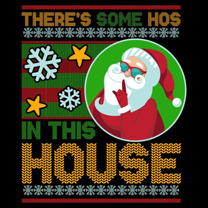 Ugly Christmas Sweater Santa Claus Hos In This House Cooling Performance Crew T-Shirt