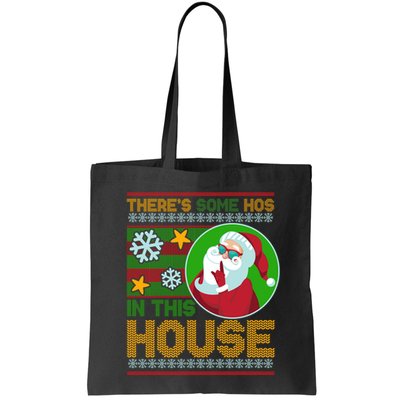 Ugly Christmas Sweater Santa Claus Hos In This House Bag
