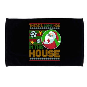 Ugly Christmas Sweater Santa Claus Hos In This House Microfiber Hand Towel