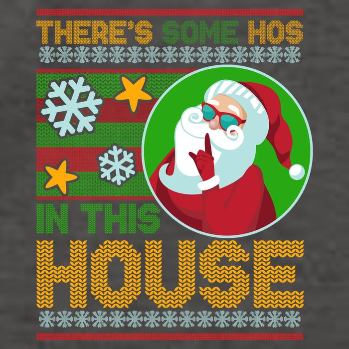 Ugly Christmas Sweater Santa Claus Hos In This House Vector Backpack