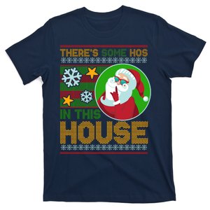 Ugly Christmas Sweater Santa Claus Hos In This House T-Shirt