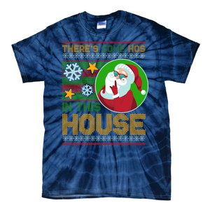 Ugly Christmas Sweater Santa Claus Hos In This House Tie-Dye T-Shirt