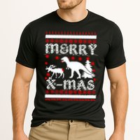 Ugly Christmas Sweater T-Rex Ate Reindeer Performance Shirt