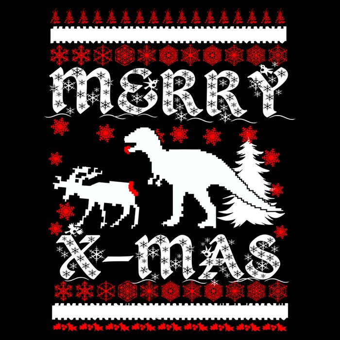 Ugly Christmas Sweater T-Rex Ate Reindeer Premium T-Shirt