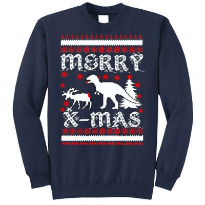 Ugly Christmas Sweater T-Rex Ate Reindeer Sweatshirt