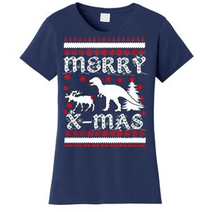 Ugly Christmas Sweater T-Rex Ate Reindeer Women's T-Shirt