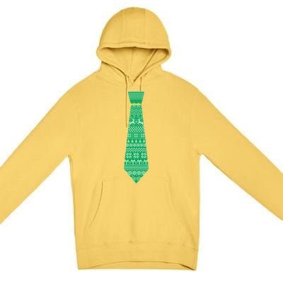 Ugly Christmas Sweater Tie Premium Pullover Hoodie