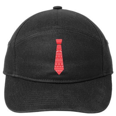 Ugly Christmas Sweater Tie 7-Panel Snapback Hat